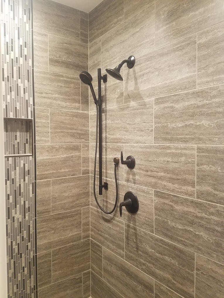 Custom shower floor tile